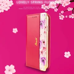 Google Pixel9a ケース 花柄 手帳型 Pixel8a カバー おしゃれ Pixel7a スマホケース ピクセル9a 鏡付 ストラップ付 花 レッド 赤 大人かわいい 送料無料