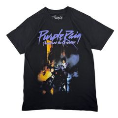 Sサイズ 古着 Prince Purple Rain プリンス 公式 Tシャツ 半袖 バンドTシャツ ロック 黒 ブラック