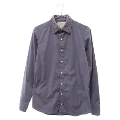 kolor (カラー) 14AW 襟刺繍デザイン 長袖 ストレッチ シャンブレー 長袖シャツ ネイビー 14WCM-B03115のサムネイル