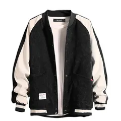 XL_ブラック [ゴスファング] ブルゾン スタジャン ジャージ 長袖 バイカラー カジュアル おしゃれ スポーティ 秋冬 M ~ XL メンズ ブラック XL GO23BKXL