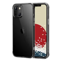 「 360°エアバッグ ・ 音響強化 ・ 黄変防止 」 ONES iPhone14Plus 音楽 ケース 半透明 ● 米軍MIL規格 超耐衝撃 『 レンズ保護 ・ 画面保護 』〔 Qi充電 ・ 薄型 超軽量 〕 ストラップホール 滑り止め 衝撃吸収 高弾性 0