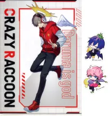 【中古】クリアファイル だるまいずごっど/どぐら＆ふらんしすこ A4クリアファイル＆ステッカーセット 「一番くじ CRAZY RACCOON」 クリアファイル＆ステッカー賞