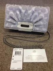 新品未使用！格安！コーチ シグネチャー ルレックス イブニング ウォレット チェーンウォレット チェーンショルダーバッグ F44510