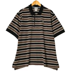 古着 ラコステ LACOSTE フランス企画 ボーダー柄 半袖 ボーダー ポロシャツ 9 メンズXXL相当/eaa554814