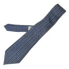 HERMES(エルメス) ネクタイ メンズ - ブルーグレー×白