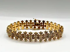 【SELECT JEWELRY】K18YG ダイヤクロスブレス 未使用品（店頭展示品）のサムネイル