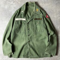 60s US ARMY 米軍実物 OG-107 コットン サテン ユーティリティ
