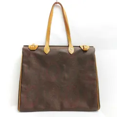 エトロ ETRO ヴィンテージ ビジネス トート バッグ ペイズリー柄 レザー 茶系 ブラウン系 鞄 ■ECSのサムネイル