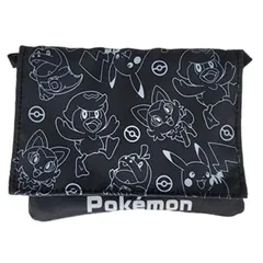 【新品】ポケットポーチ ポケットモンスター ポケモン ホゲータ クワッス ニャオス ピカチュウ おでかけポケット 移動ポケット お財布 財布 小物入れ ハンカチ 入れ ティッシュ 子供 ショルダーバッグ キッズ 男の子 マルチポケット ブラック