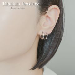 【チタンリングピアス：幅2.5mm 内径10mm 2個入】Adelina Style (アデリナスタイル) チタン フープピアス リングピアス ピアス メンズ レディース アレルギーフリー 18G 両耳 プレゼント