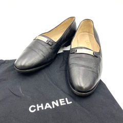 CHANEL シャネル レザー ローファー レディース 約22.5cm ブラック