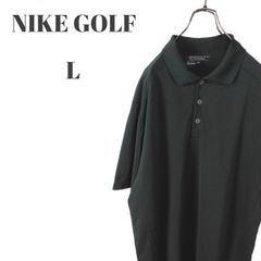 NIKE GOLF ナイキゴルフ 半袖ポロシャツ ワンポイント刺繍ロゴ グリーン系 無地 単色 メンズ Lサイズ