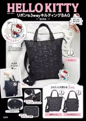 【中古】ムックその他 ≪家政学・生活科学≫ 付録付)HELLO KITTY リボンな 3wayキルティングBAG BOOK おしゃれBLACK