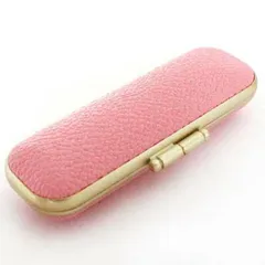 印鑑ケース はんこケース 牛革ブランドＡゴールドフレーム ローズ ピンク 10.5mm 12mm 13.5mm 15mm 朱肉付き おしゃれ 牛革 印鑑収納