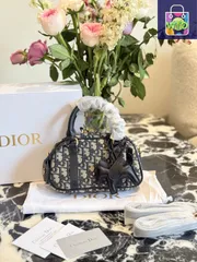 DIOR 2025年春夏新作 D-Vibe East-West ウルトラミニバッグ ? ブルーオブリーク [本日特価|新品未使用品]-WT0輸入-QA85