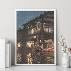 吉田博、【ジャイプールのアジュメル門】、希少画集画、高級新品額・額装付 吉田博、【ジャイプールのアジュメル門】、希少画集画、高級新品