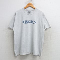 L/古着 ジャージーズ 半袖 ビンテージ Tシャツ メンズ 00s M&R クルーネック 薄グレー 霜降り 25may21 中古