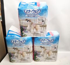 新品・未開封品 ユニ・チャーム マナーウェア Mサイズ 34枚入り 女の子用 3点セット 小～中型犬用