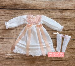 JANAYA ハンドメイド　ブライス服　ピンクリボンワンピース　2点セット