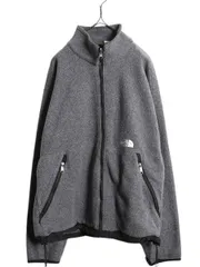 【お得なクーポン配布中!】 90s ノースフェイス フルジップ フリース ジャケット メンズ L オールド The North Face アウトドア ブルゾン ワンポイント 2トーン 灰 黒