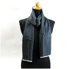 ジョルジオアルマーニ シルク スカーフ 長方形 グレー 中古 Aランク