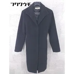 ■ NATURAL BEAUTY BASIC ナチュラルビューティーベーシック アンゴラ混 長袖 コート Mサイズ ブラック レディース 【中古】 【1002798993020】