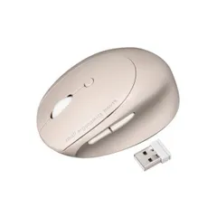 サンワサプライ 静音ワイヤレス小型エルゴノミクスマウス 充電式 5ボタン ベージュ MA-EWBS522BG