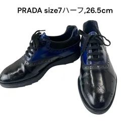●美品　プラダ　PRADA 　エアソール　ドレシューズ　レザー　本革　7ハーフ、26.5cm メンズ　5D640