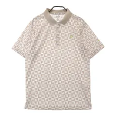 サイズ：M PUMA GOLF プーマゴルフ  半袖ポロシャツ 総柄 ベージュ系 [240101485548] ゴルフウェア メンズ ストスト