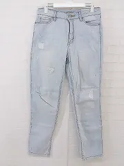 ◇ BAYFLOW DENIM ベイフロー ダメージ ペイント加工 ジーンズ デニム パンツ サイズ W24 ブルー系 レディース  【中古】 【1205100011898】