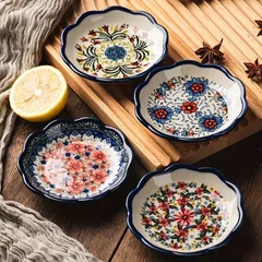 ポーランド製 ハンドメイド 陶器セット ポーランド陶器・食器 ハート皿 S ウィザグリーン ドット