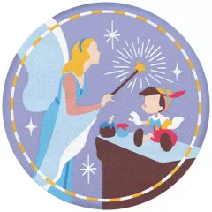 【中古】食玩 雑貨 2.ピノキオ 「Disney Characters 刺繍缶バッジビスケット」