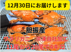 【12月30日お届け】訳ありワタリガニ5～10尾で2㎏×2箱で4キロ　ボイル冷凍品