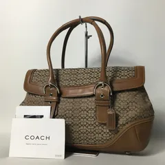 2506-184｜コーチ ミニシグネチャー ハンドバッグ ブラウン