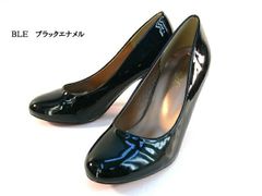 パンプス レディース レッドソール レッドソール 黒 赤 痛くない 結婚式 走れるパンプス 8ｃｍヒール ラウンドトゥ(10LE10 ブラックエナメル）