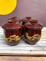 都屋】5 蒔絵師 喜三誠志 草花絵替蒔絵 輪島塗「煮物椀」共