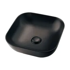 【#LY-493232-D】カクダイ  角型洗面器 マットブラック  KAKUDAI