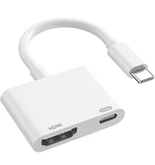 ★AkeYume USB Type C HDMI 変換アダプタ 【2025新登場】 iPhone 15 HDMI 変換ケーブル 2in1 4K 遅延なし音声同期出力 急速充電 電源不要 設定不要 iPad/iPhone用  AVアダプタ ミラーリング