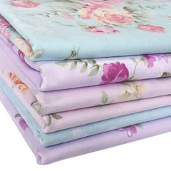 【大人気！】46x56cm DIY 花柄 綿100％ 手芸用 おしゃれ かわいい パッチワーク布 北欧 カットクロス 手作り セット 布 はぎれ 生地 （バラ） 6枚