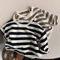 韓国風子供服 韓国ファッション 可愛い 長袖Tシャツ ボーダー ロンTee