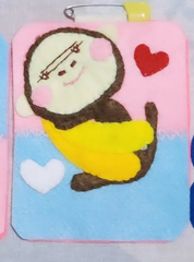 フェルト名札　サル2 保育　実習