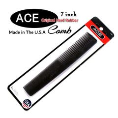 Made in USA 米国 ACE エースコーム 7インチ 18cm くし ポケットコーム トラディショナル オールドスタイル ハードラバー製