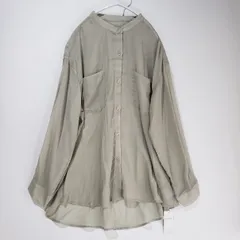 新品【INGNI】シアー バンドカラー シャツ オーバーサイズ
