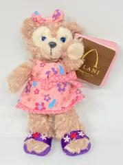 AULANI A DISNEY RESORT & SPA ぬいぐるみキーチェーン ShellieMay The DISNEY Bear シェリーメイ(ピンク花柄ワンピース) AULANI