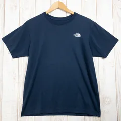【Men's M ネイビー系】 The North Face ( ザ・ノースフェイス ) ショートスリーブ スクエアロゴ ティーシャツ ポリエステル NT31957 Asian Men's  化繊 ショートスリーブTシャツ クルーネック イン