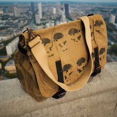 Oilcloth ショルダーバッグ ビンテージオイルクロス使用 ハンドプリント【T.K GARMENT SUPPLY】