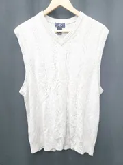 ◇ ⊇ Dockers ドッカーズ Vネック ニット ベスト サイズXL アイボリー系 メンズ P  【1409250041273】のサムネイル