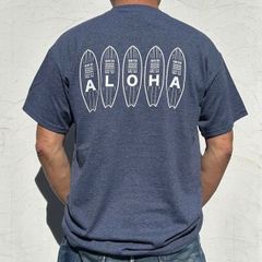 ★2025新作★人気★希少品 SURFERS COFFEE Tシャツ ALOHA BOARD ヘザーネイビー S～XLサイズ 送料無料 SST-SC-ABHN
