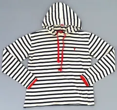 【中古】アウターウェア 渚カヲルモデル KAWORU Border Parka(パーカー) ホワイト×ネイビー レディースサイズ 「エヴァンゲリオン RADIO EVA」 5周年記念グッズ