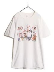 【お得なクーポン配布中!】 00s CHEF REVIVAL アート イラスト プリント Tシャツ メンズ XL / 古着 00年代 オールド アニマル ドッグ ヘビーウェイト 大きいサイズ 白